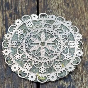 Traditional mandala‎ lace necklace pendant